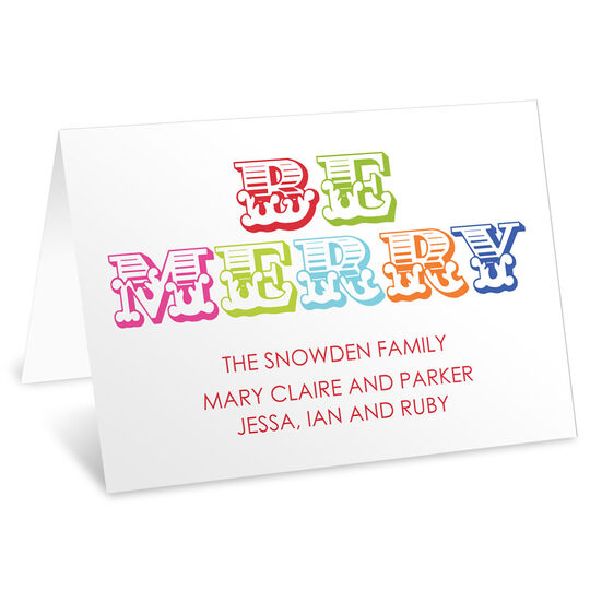 Be Merry Folded Enclosure Cards